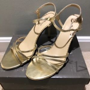 Gold High Heel Sandal